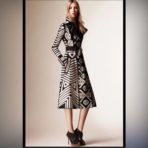 Burberry Black and White Coat
